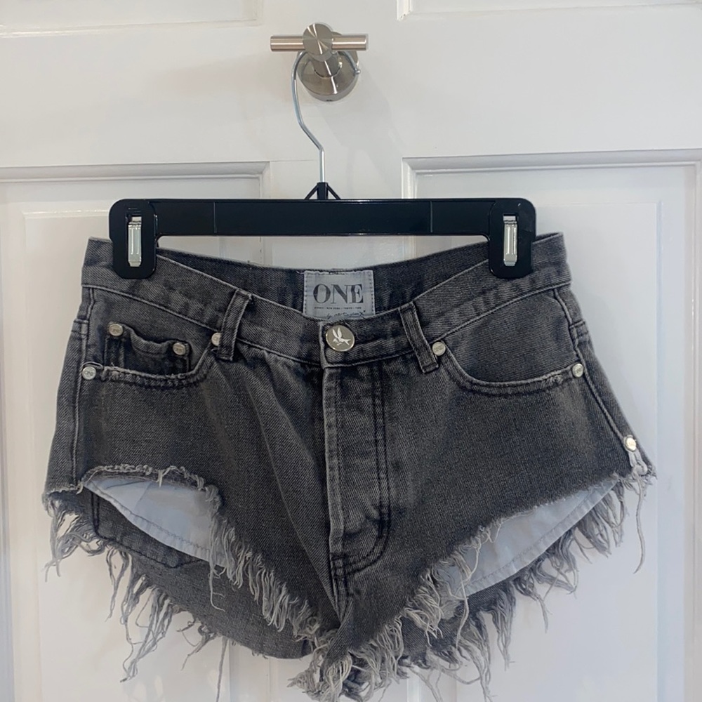 Black Light Wash One teaspoon Jean shorts